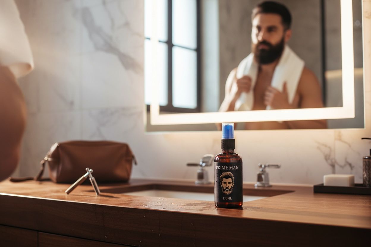 Rotina PRIME MAN no lavabo